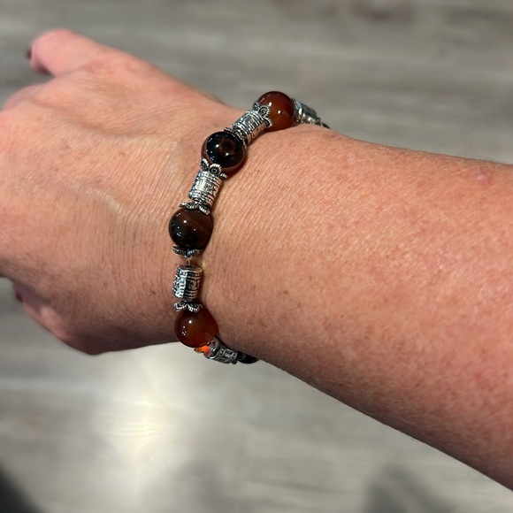 20216 Bloodstone (brown/black/orange) bracelet - Picture 5 of 6